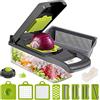 Guyisile Mandolina per Verdure 16 in 1,Taglia Verdure Mandolina per Verdure Affetta Verdure,Multifunzione Tritatutto Affettatrice Manuale,Tagliaverdure Frutta Cipolla Patate Cubetti,Taglia Verdure Affetta