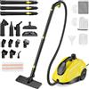 AMIPOW Pulitore a Vapore,Pulitore Vapore Casa 2 L 2000W Pressione del Vapore 5 bar con 23 Accessori Vaporetto per Igienizzare Pavimento,Divani,Mobili,Auto