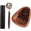 Penitue 3pz Kit di Accessori Espresso, Include Tazza Dosatrice per Chicchi di Caffè in Legno Noce e Spray Antistatico e Cucchiaio per Regalo Gli Amanti del Caffè