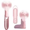 Hingue Mini Ventilatore Portatile 3 in 1, 3 Velocità del Vento [8-22 ore di Autonomia], Alimentazione con Power Bank, Funzione Torcia, Ventilatore Tascabile Portatile - Rosa
