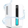 CURVAOP Deumidificatore Silenzioso con 2500ml, Deumidificatore Casa Muffa con Modalità Sospensione e Timer da 6-12-24-36-48 Ore, Controllo Umidità Auto (≥50% RH) Sbrinamento Auto, Luci LED a 7 Colori