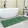 SOANNY Tappeto da Bagno 60x150 cm, Microfibra a Pelo Alto, Antiscivolo e Lavabile, Assorbente, Perfetto per Bagno e WC, Verde Bosco