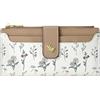 zwxqe Leather Vegan Wallet for Women, Thin Floral Purse with Zipper Coin Pocket, Functional and Stylish for Commuting, Work, Shopping, Dating, Gym, Beach, and Everyday Outings 3.54x7.48x0.59 Inches