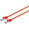 Markenlos Cavo patch RJ45 con cavo CAT 7 grezzo PIMF rosso 1m