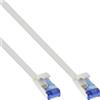 InLine Cavo patch InLine® piatto, U/FTP, Cat.6A, TPE senza alogeni, bianco, 20m