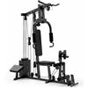 PH Fitness Multi Gym - Stazione multifunzione con blocco pesi da 100 kg - Attrezzo fitness per la palestra domestica - Allenamento completo del corpo con trazione lat, pressa pettorale, vogatore e sistema a cavi
