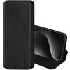 32nd Serie Classica 2.0 - Custodia a Portafoglio in Pelle Vera per Apple iPhone 15 PRO (6.1), Case con Slot per Sched di Blocco RFID, Chiusura Magnetica e Supporto Integrato - Nero