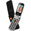 artfone CF241A Nero - Telefono Cellulare per Anziani丨GSM Flip Telefoni Cellulari con Tasti Grandi丨2.4 Display丨Funzione di orario丨Funzione SOS丨Volume Alto丨Doppia SIM丨Batteria da 1300 mAh丨Torcia丨FM