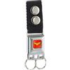 Buckle-Down Keychain - Wonder Woman Logo Full Color Red Accessory 4.5" x 1" Mult