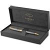 Parker Sonnet Penna a Sfera | Argento Cesellato | Dettagli Placcati in Oro | Pen