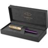 Parker 51 Stilografica | Corpo Prugna Deluxe Con Finiture in Oro | Pennino Sotti