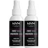 NYX Professional Makeup Primer Spray First Base, Base Trucco Uniformante (Confezione da 2)