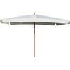 Ombrellone da Giardino 3x2 m Palo Ø48 mm in Legno e Poliestere Ecrù