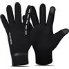 MOBIUSPHY Guanti Invernali Uomo Guanti Touch Screen Unisex Guanti da Sci Donna Guanti Sportivi da Caldi Esterni per Sci, Snowboard, Bici, Alpinismo, Trekking nero