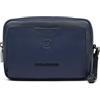PIQUADRO - Pochette Uomo in Pelle - 2 Divisori Interni - Tracolla Rimovibile - Compatta - Colore Blu