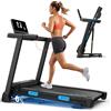 Merach Tapis Roulant Elettrico con Inclinazione, 2.5HP Tapis Roulant Pieghevole con Pendenza, 0.8-12km/H Walking Pad, Treadmill 136KG, Salvaspazio per Casa e Ufficio, Palestra Casa, Display LED