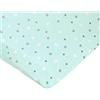 DOMIVA - Lenzuolo con angoli, motivo: stelle, 60 x 120 cm, colore: Verde