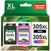 GREENSKY 305 305XL Compatibile con Cartucce HP 305 Nero e Colore con HP DeskJet 2820e 2720e 2720 2710e 2710 DeskJet Plus 4130 4120 4110 Envy 6020e 6022 6022e 6030 6030e Envy Plus 6430e Colore Nero