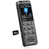 Volorful 80GB Registratore Vocale Professionale, Volorful 70 Ore Registratore Audio con 1,44" Schermo Colori, Attivazione Vocale, Lettore MP3, USB-C Registratori Vocali Digitale Portatile per Lezioni Riunioni