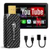 MSXTTLY Mini Adattatore Wireless CarPlay Android Auto 3 in 1, supporta Netflix, YouTube, TikTok e Prime Video, per auto con CarPlay cablato 2017+