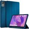 EasyAcc - Custodia per Lenovo Idea Tab da 11 pollici, tablet 2025 con supporto per penna TB-336ZU TB-336FU, ultra sottile con funzione di supporto, custodia in PU in pelle (Blu Pavone)