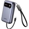 UGREEN Zapix 22.5W Power Bank 20000mAh Ricarica Rapida Caricatore Portatile PC Cavo USB C Integrato PD 20W Emoji Display Compatibile con iPhone 17 16 15 Plus Pro Max Air Galaxy S25 S24 A56 A16 iPad