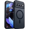 CANSHN Magnetica Cover per Google Pixel 10 Pro XL (6.8 Pollici), [Protezione Completa Della Fotocamera] Custodia Traslucida Opaca Protettiva Sottile Antiurto,Nero