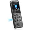 Volorful 16GB Registratore Vocale Professionale, Volorful 70 Ore Registratore Audio con 1,44" Schermo Colori, Attivazione Vocale, Lettore MP3, USB-C Registratori Vocali Digitale Portatile per Lezioni Riunioni