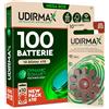Udivita 100 Batterie per Apparecchi Acustici Misura 312 Udirmax Pile PR41 Marroni Eco Pack Zinco-Aria Sonar MicroFusion Core Design Affidabili Stabili Potenti - 10 Blister Ecologici da 10 Pile