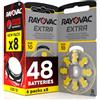Udivita 48 Batterie Per Apparecchi Acustici Rayovac Extra Advanced 10. 6 Blister da 8 Pile