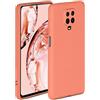 Oneflow - Cover morbida, compatibile con Redmi Note 9 Pro, in silicone, bordo rialzato per la protezione dello schermo, a doppio strato, colore: corallo opaco