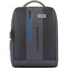 PIQUADRO - Zaino Porta PC 15,6" - Compatto e Professionale - Pelle Premium - Uomo - Colore Nero Grigio