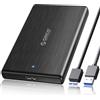 ORICO Case HDD 2.5 SATA USB 3.0, Anti-Impronta Digitale Case Hard Disk per SSD 9.5mm e 7mm Fino a 6TB, Supporto UASP e TRIM,Nessuno Strumento Richiesto (2189U3)