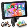 Rimoody Wireless Carplay Display Motociclo Android Auto,5" Touchscreen Car play Autoradio Portatile per Motorbike CarPlay Monitor per Moto Bluetooth/IP68 Impermeabile/Monitoraggio pressione pneumatici