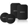 UGREEN Placca Metallica Adesiva 4 Pezzi, Piastra Metallo Universale con Porta Telefono Auto Magnetico, Nero