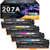 Kuva 207A W2210A Con Chip Cartucce toner Compatibile per HP 207A toner per HP Color LaserJet Pro MFP M283fdw M255dw M282nw M283cdw M255dw M283fdn M255nw (Nero Ciano Giallo Magenta, 4-Pack)