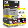 Udivita 90 Batterie per Apparecchi Acustici Misura 10 PR70 Gialle Zinco-Aria Phono Pulse Technology in 15 Blister da 6 Pile - 90 Batterie: 78 Rayovac + 12 Udivita