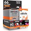 Udivita 66 Batterie per Apparecchi Acustici Misura 13 PR48 Arancioni Zinco-Aria Phono Pulse Technology in 11 Blister da 6 Pile - 66 Batterie: 60 Rayovac + 6 Udivita