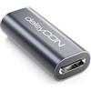 deleyCON Accoppiatore USB-C 40 Gbps, 240W, 8K60Hz, USB 4.0 - Corpo in Alluminio - Presa C a Presa C - Prolunga Cavo per Ricarica/dati Smartphone, Tablet, MacBook, Notebook, PS5 ecc.