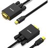 BENFEI Mini DisplayPort a VGA 1,8 m 2 Confezioni, BENFEI Mini DP Display Port a VGA Cavo maschio a maschio placcato oro cavo per MacBook, iMac (LG51) Surface Pro e Laptop