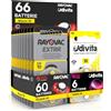 Udivita 66 Batterie per Apparecchi Acustici Misura 10 PR70 Gialle Zinco-Aria Phono Pulse Technology in 11 Blister da 6 Pile - 66 Batterie: 60 Rayovac + 6 Udivita