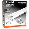 Eurocali 1x Profilo da 2 metri (2mt) in Alluminio Bianco per Strisce LED Schermatura Opaca ingombro max striscia led 12.4mm - 24.7 x 7