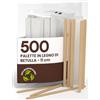 Baciato Caffè 500 Palette Lunghe da Caffè e Cappuccino Monouso in Legno di Betulla da 11cm - Imbustate Singolarmente, Biodegradabili e Compostabili, Resistenti al Calore per Mescolare Caffè e Bevande