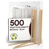 Baciato Caffè 500 Palette Lunghe per Caffè e Cappuccino Monouso in Legno di Betulla da 11cm - Imbustate Singolarmente, Biodegradabili e Compostabili, Resistenti al Calore per Mescolare Caffè e Bevande