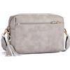 Roulens Piccola Borsa a Tracolla Donna con 3 Scomparti Capienti,Borsa Mano PU Pelle Messenger Crossbody Bag,Borsa a Spalla con Tracolla Ampia Regolabile e Rimovibile