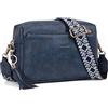 Roulens Piccola Borsa a Tracolla Donna con 3 Scomparti Capienti,Borsa Mano PU Pelle Messenger Crossbody Bag,Borsa a Spalla con Tracolla Ampia Regolabile e Rimovibile