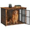 Feandrea Mobile Gabbia per Cani da Interno, con Base Chiusa, 2 Porte | Gabbia Industriale, L, per Cani fino a 32 kg, Marrone Vintage e Nero Inchiostro, Collezione DEGWOOD PFC024X01
