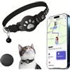 Genérico Collare GPS per gatti, GPS per gatti senza canone mensile, nessuna SIM richiesta (compatibile con Android e iOS), collare localizzatore compatibile con goo- gle Find My