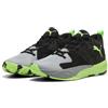 Puma Scarpe da Basket Unisex Court PRO 3, Nero-Verde Glare-Cool Mid Grigio, Taglia 40