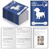 SKLENICE 25 Confezioni di Libretti per Registrazione delle Vaccinazioni dei Cuccioli 12 Fogli per Confezione Libro per Registrazioni delle Vaccinazioni del Cane Schede Sanitarie del Cane 12,7*8,9cm Quaderno